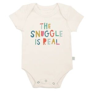 Finn + Emma The Snuggle Is Real Short Sleeve Onesie Organic Cotton 3-6 Months